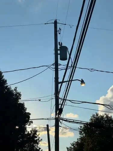 Evening glow illuminating the urban web.